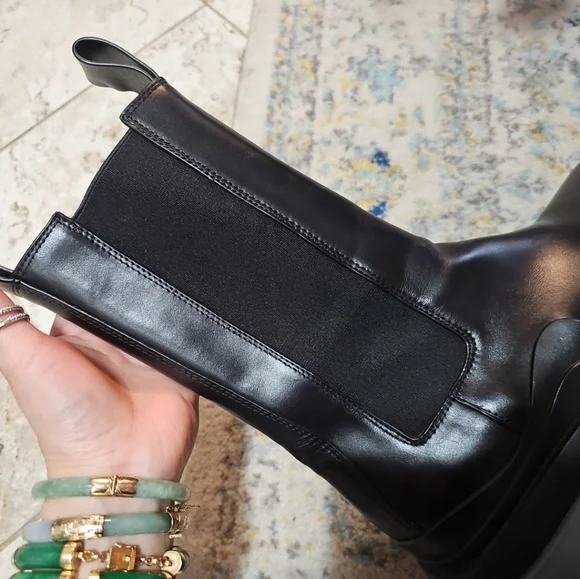 Leather Tire Black Transparent Chunky Boot Size 39 - Picture 14 of 14